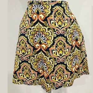 J. CREW PAISLEY FLARE SKIRT EUC